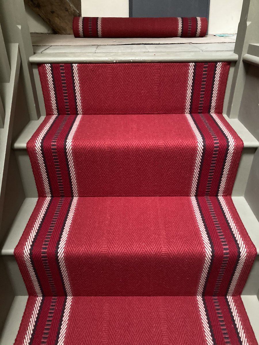 What a stunning little staircase in this beautiful red colours. 
Ludlow Shropshire
<a href="/Roger_OatesUK/">Roger Oates Design</a>
