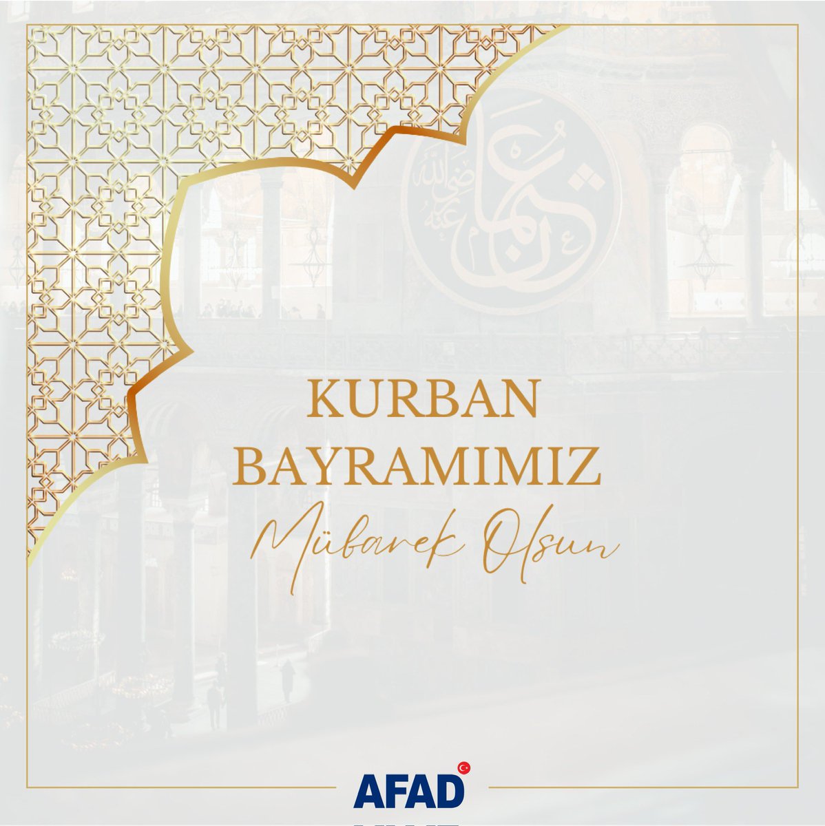 AFADBaskanlik's tweet photo. Aziz Milletimizin ve tüm İslam aleminin #KurbanBayramı mübarek olsun.

Birlik ve beraberlik içinde, nice bayramlara kavuşmak dileğiyle… https://t.co/whekfY6KKz