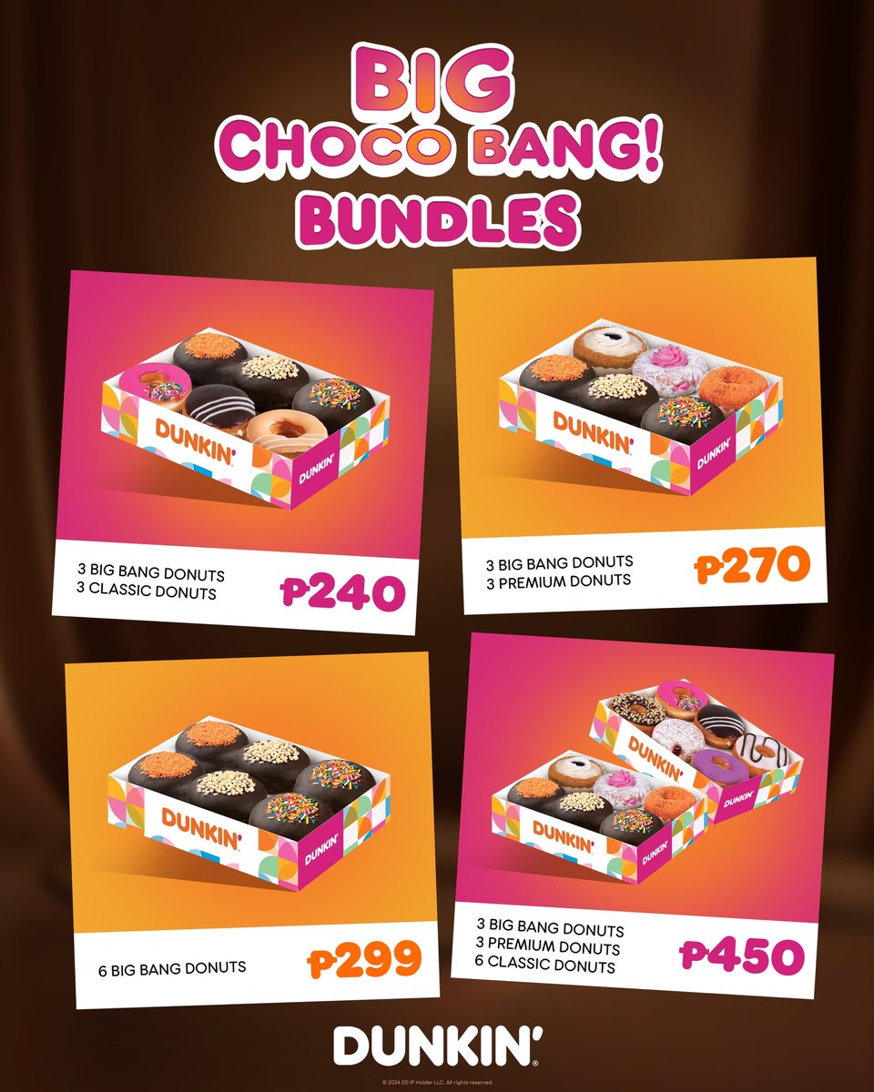 dunkinph's tweet photo. Get hooked on Dunkin’ BIG CHOCO BANG Bundles!💥🍩 #ENHYPENDunkinPH #DunkinChocoBang https://t.co/ksVnjdpk7M