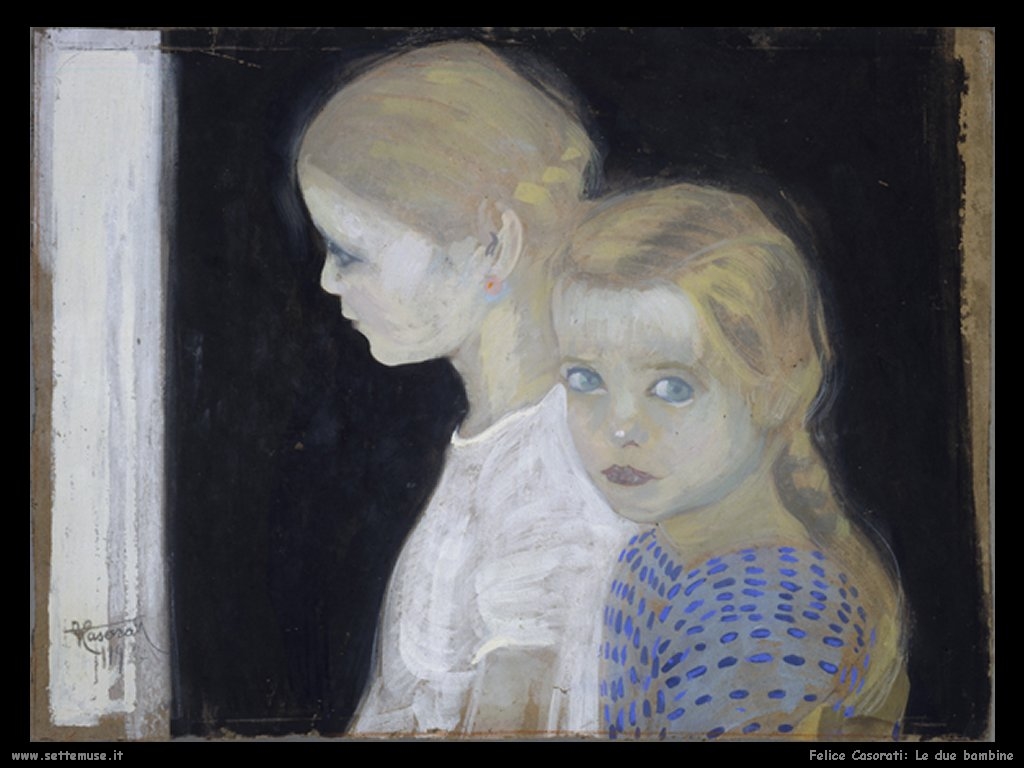 #DonneinArte #pasqualetotaro #alecoscino
Felice Casorati🇮🇹  "Le due bambine " 1912

Un guerriero della luce presta attenzione agli occhi di un bambino. Perché quegli occhi sanno vedere il mondo senza amarezza.
P. Coelho
#art #paintings #Casorati #blue #portrait 
#Sunday 
#stopwar