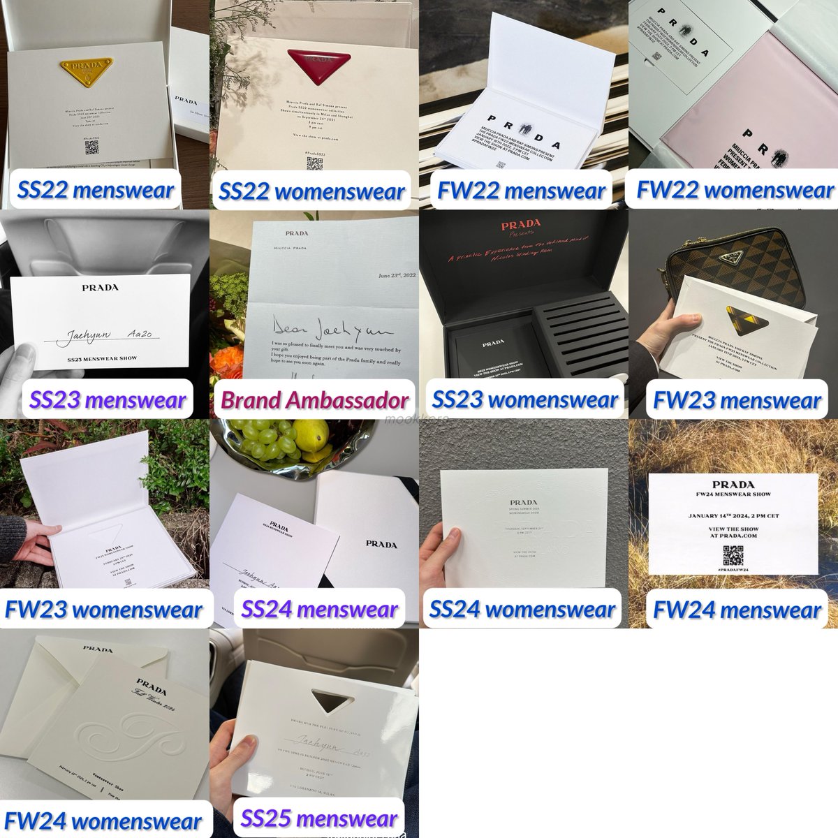 mookkers_'s tweet image. บัตรเชิญปราด้าใบที่ 13 ของแจฮยอน♡

SS25 menswear🆕 Aa32
FW24 men/womenswear
SS24 men/womenswear Aa21
FW23 men/womenswear
220620 BA PRADA
SS23 men/womenswear Aa20
FW22 men/womenswear
SS22 men/womenswear

JAEHYUN BACK TO MILAN
#JAEHYUN #PradaSS25 #PradaxJaehyun @Prada