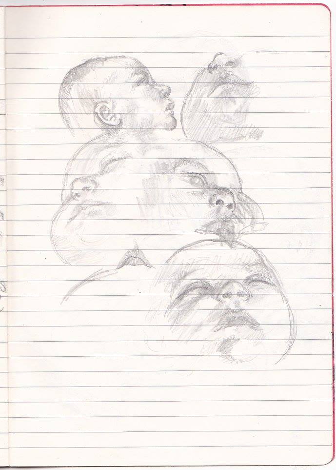 Sketch for Father Day: Sketches of Viola, 2016