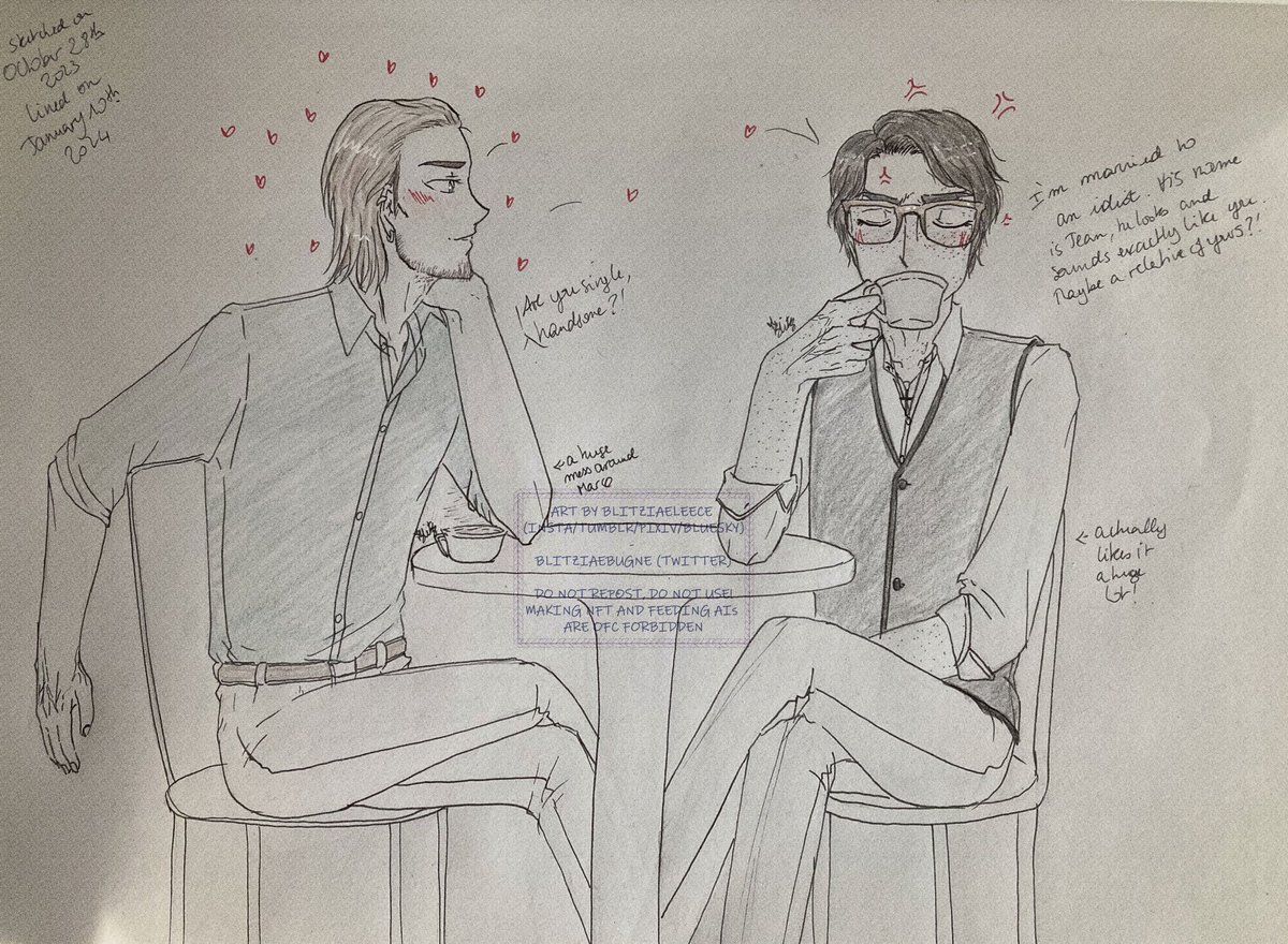 #jeanmarcoweek24 - last day: Modern AU

Well, imagine them living a nice, fancy life and going on a lil date for Marco’s birthday and they’re married and Jean’s still swooning over Marco bc THAT MAN IS EVERYTHING GOOD

#jeanmarco #jeankirstein #marcobodt 

<a href="/jeanmarco_week/">𝐉𝐞𝐚𝐧𝐌𝐚𝐫𝐜𝐨 𝐖𝐞𝐞𝐤 Archive</a>