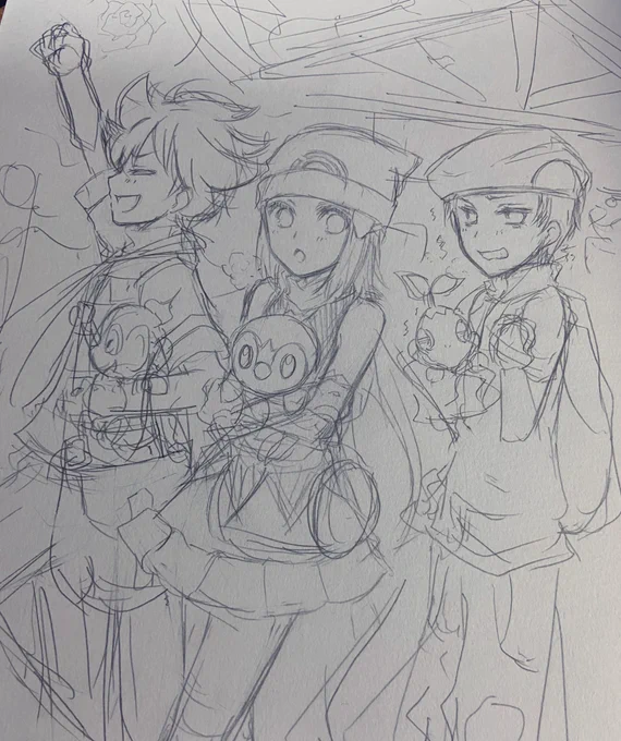 部屋の片付けしてたら15年くらい前のアナログラフ絵が出てきた。自分の絵だけど可愛いね???続き仕上げようかな?? 