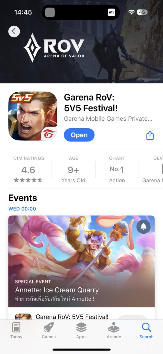 SeingOrPat's tweet photo. @GarenaRoVTH I cannot update the RoV app. My app store does not show any updates from the developer. My app version is 1.54.1.7. What do I need to do? https://t.co/EdE90DG97k