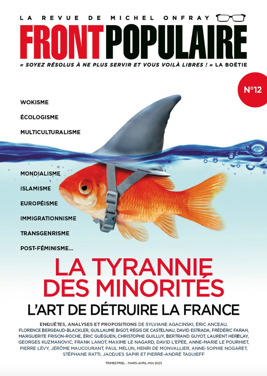 Les admirateurs opportunistes de Léon Blum (très instrumenté ces jours-ci) se sont-ils exprimés pour dénoncer le détournement par Michel Onfray de #Frontpopulaire avec sa revue ? NON. Car eux aussi sont obsédés par le "wokisme" et la "tyrannie des minorités".  #LesMotsDeLaHaine