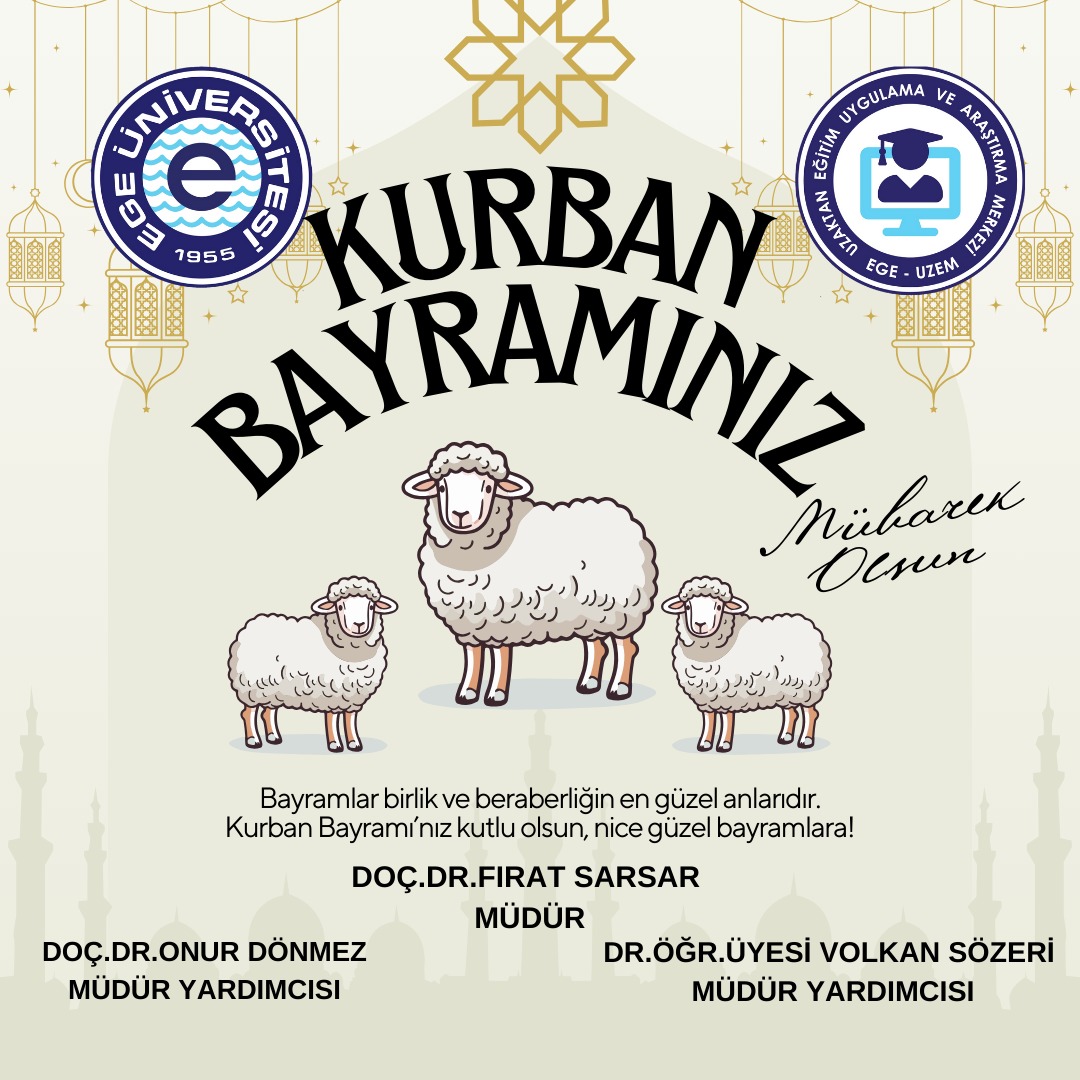 Kurban bayramınız mübarek olsun.