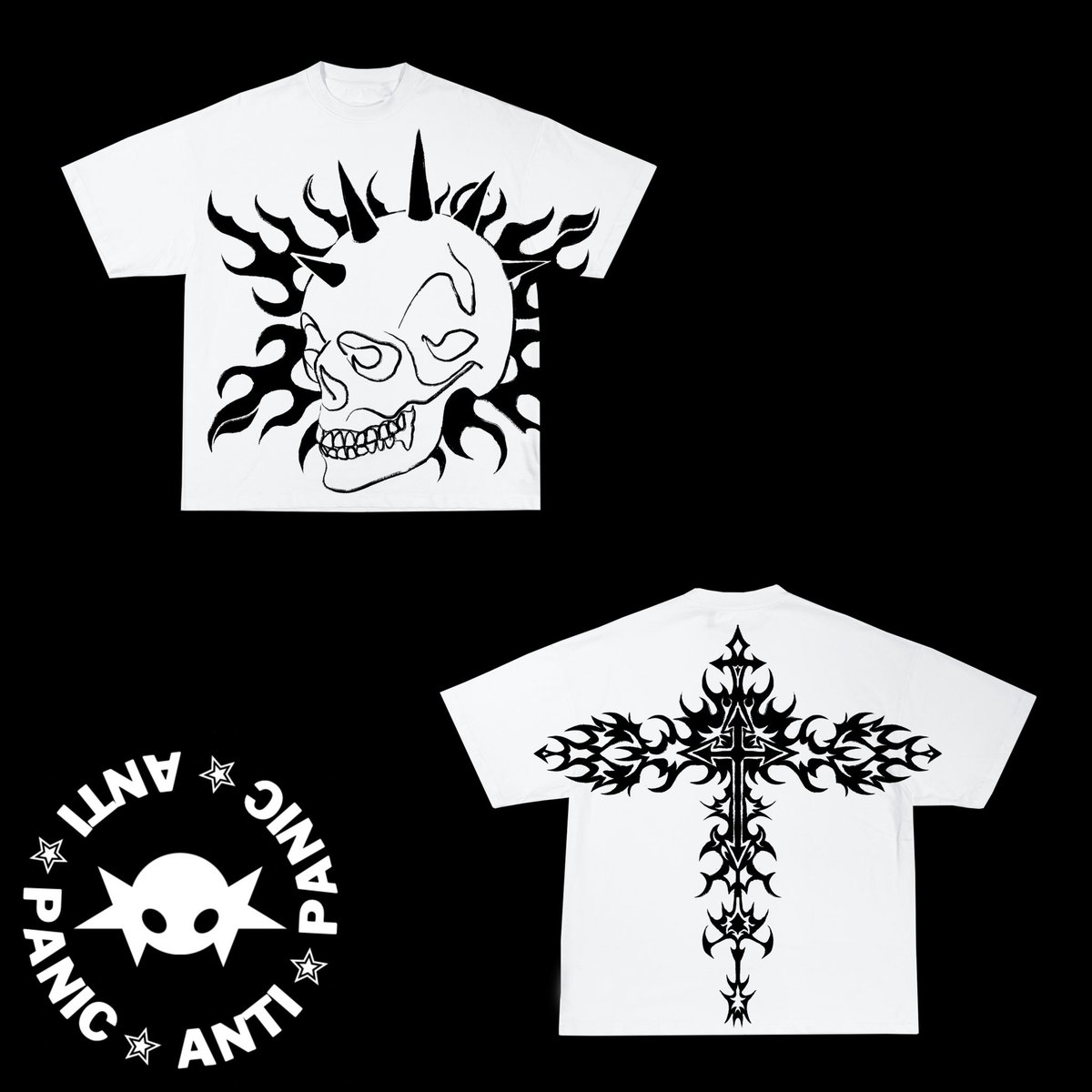 antipanictweet's tweet photo. ✮ DESIGN CONCEPT * unavailable *
✮ CODE NAME: HEADACHE
✮ FRONT/BACK DESIGN
✮ WHITE TEE
✮ #punk #graphicdesign #graphicdesigner #digitaldesigner #punkfashion #y2kclothing #procreateartist #procreateillustration #y2kstyle #streetwearfashion #streetweardesigner #antipanic https://t.co/NyhOor4CkB