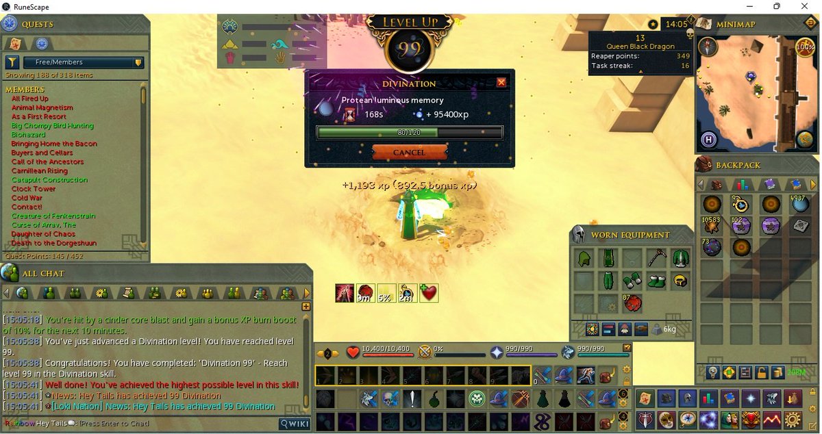 TailsQuest's tweet photo. 99 Divination done. 🩵
@RuneScape
#LokiNation
#RuneScape
#RuneScape3
#OldSchoolRuneScape
#RS3
#OSRS
#Gaming
#GamerGirl
#Girl
#Callofduty
#greenwall
#faze
#Minecraft
#fortnite
#Pokémon
#esports
#Sony
#Microsoft
#Nintendo
#gamingpc https://t.co/BMDpuxFwLr