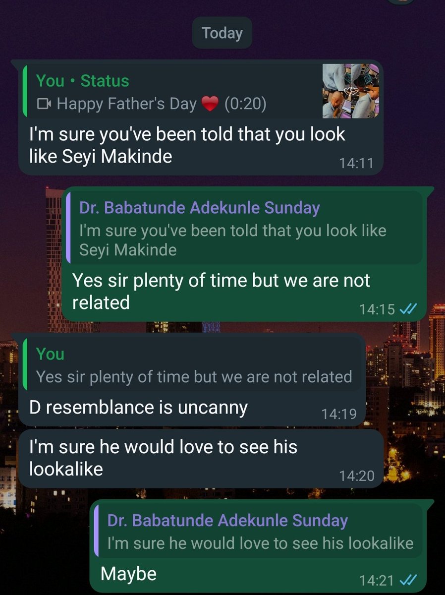 Bámidélé ÌBÙKÚN RAPHEAL | #EndSARS (@blessing_9ice) on Twitter photo On today's episode of "You Look Like the Governor of <a href="/oyostategovt/">Oyo State Government</a>, <a href="/seyiamakinde/">Seyi Makinde</a>" it's funny because I get this remark often. I am from Oyo State, after all. This seems to confirm the popular saying that "God created us in pairs." I hope to meet you in person one day, sir. On today's episode of "You Look Like the Governor of <a href="/oyostategovt/">Oyo State Government</a>, <a href="/seyiamakinde/">Seyi Makinde</a>" it's funny because I get this remark often. I am from Oyo State, after all. This seems to confirm the popular saying that "God created us in pairs." I hope to meet you in person one day, sir.