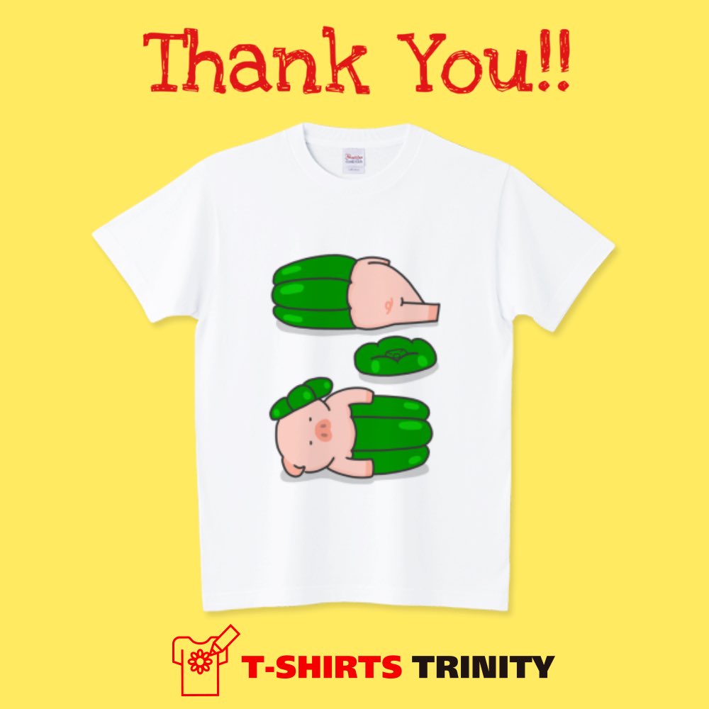 お買い上げ誠にありがとうございます🫑🐖✨
🎊初売れ🎊
『ピーマンの肉詰め（寝袋）』
ttrinity.jp/product/267376…
ピーマンの肉詰めリベンジがこんなに早くお選びいただけるとは🥹
嬉しい日になりました❣️ありがとうございます😊

楽しんでいただけますように🌟
#Tシャツトリニティ