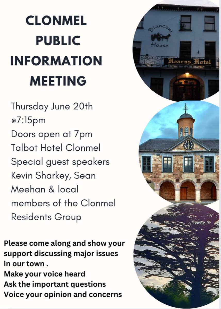 ClonmelConcern's tweet photo. This will be informative #theclonmeleffect #heywoodsite #trending #allarewelcome #sharkey #clonmel #sharethis https://t.co/9rki3dtBp6