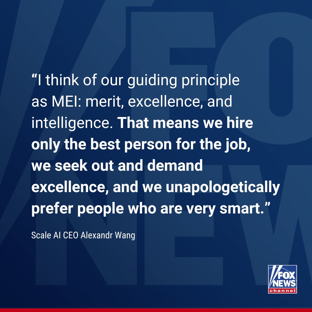 FoxNews's tweet image. &apos;PERMANENT POLICY&apos;: Tech executive at a hot artificial intelligence startup draws praise from @elonmusk after hitting back against DEI in the workplace. The company&apos;s hiring initiative that&apos;s going viral. trib.al/EajKzuR