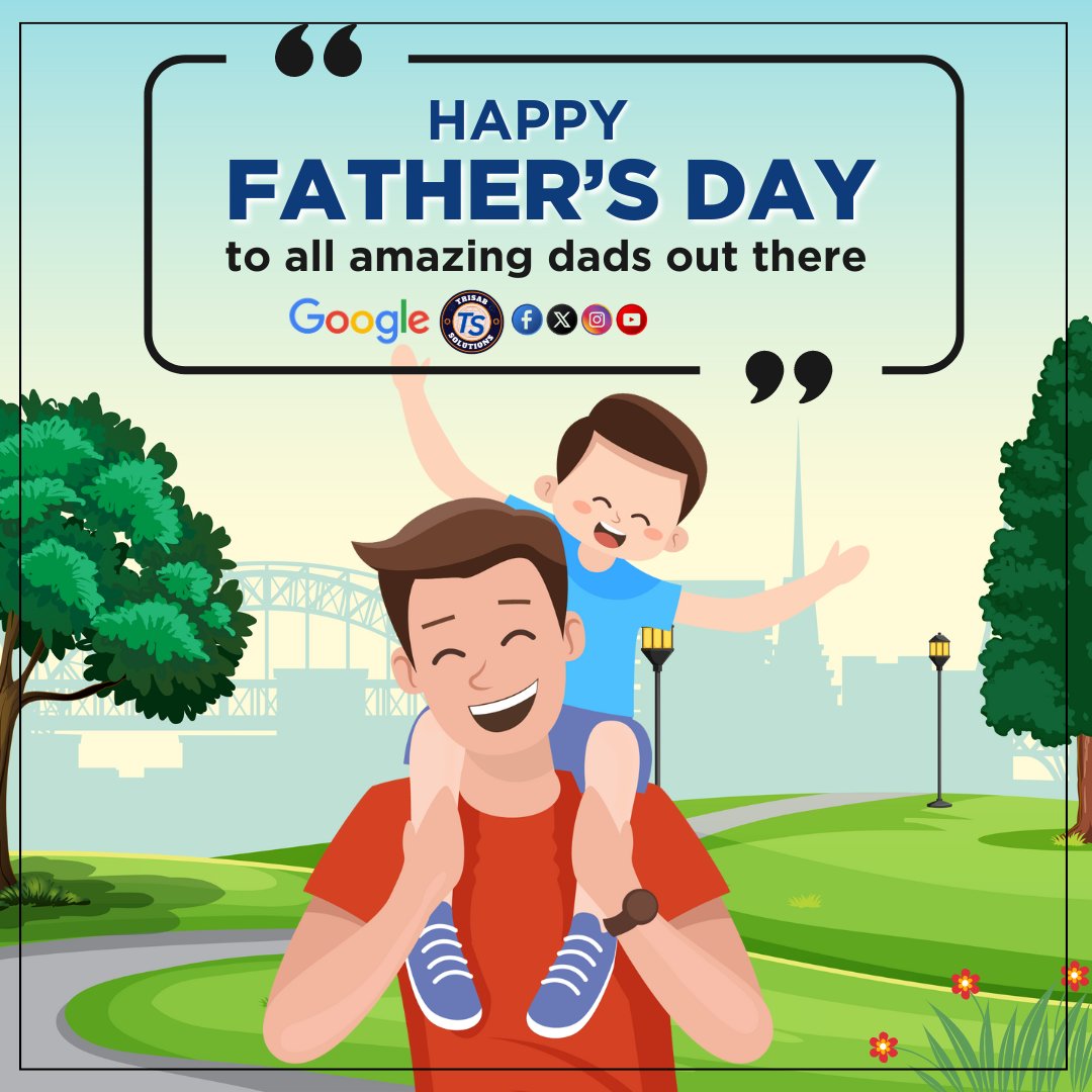 Trisabsolutions's tweet image. the ones who taught us to navigate the digital world. Happy Father&apos;s Day from TrisabSolutions! #FathersDay #DigitalDad #TechSavvyDad