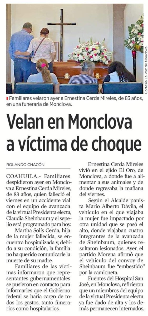 Aún no es Presidenta y ya empezó a mentir.

Acerca del accidente dónde falleció una señora, ya están cambiando la versión para que no culpen a los miembros de su comitiva.

Ellos se pasaron un alto y sin embargo ahora dicen que fueron "embestidos".

Lo que mal empieza..