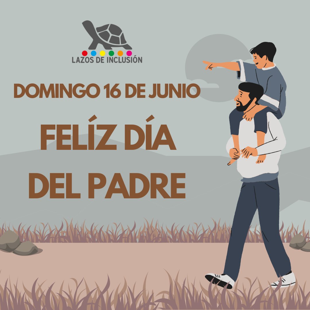 LazosInclusion's tweet photo. Feliz día del Padre  💐🥳🎩👔

Enviamos un abrazo a quienes perdieron a su papá,
A quienes no tienen una relación sana con su papá, 
A quienes han perdido un hijo, 
A quienes tienen una lucha constante por los derechos de sus hijos con alguna discapacidad. 

#papá #díadelpadre https://t.co/2eFBCPMTZd
