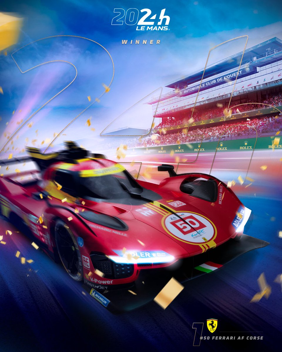 24 Hours of Le Mans (@24hoursoflemans) on Twitter photo ๐๐ฒ๐ฟ๐ฟ๐ฎ๐ฟ๐ถ ๐๐ฎ๐ธ๐ฒ๐ ๐๐ต๐ฒ ๐๐ถ๐ป ๐ณ๐ผ๐ฟ ๐๐ต๐ฒ ๐๐ฒ๐ฐ๐ผ๐ป๐ฑ ๐๐ฒ๐ฎ๐ฟ ๐ฟ๐๐ป๐ป๐ถ๐ป๐ด!
The #50 Ferrari Hypercar 499P crosses the line first in a nail-biting finish.
The #7 Toyota GR010 Hybrid is just 14.2 seconds behind. The closest 24 Hours of Le Mans since 2011!
#LeMans24 ๐๐ฒ๐ฟ๐ฟ๐ฎ๐ฟ๐ถ ๐๐ฎ๐ธ๐ฒ๐ ๐๐ต๐ฒ ๐๐ถ๐ป ๐ณ๐ผ๐ฟ ๐๐ต๐ฒ ๐๐ฒ๐ฐ๐ผ๐ป๐ฑ ๐๐ฒ๐ฎ๐ฟ ๐ฟ๐๐ป๐ป๐ถ๐ป๐ด!
The #50 Ferrari Hypercar 499P crosses the line first in a nail-biting finish.
The #7 Toyota GR010 Hybrid is just 14.2 seconds behind. The closest 24 Hours of Le Mans since 2011!
#LeMans24