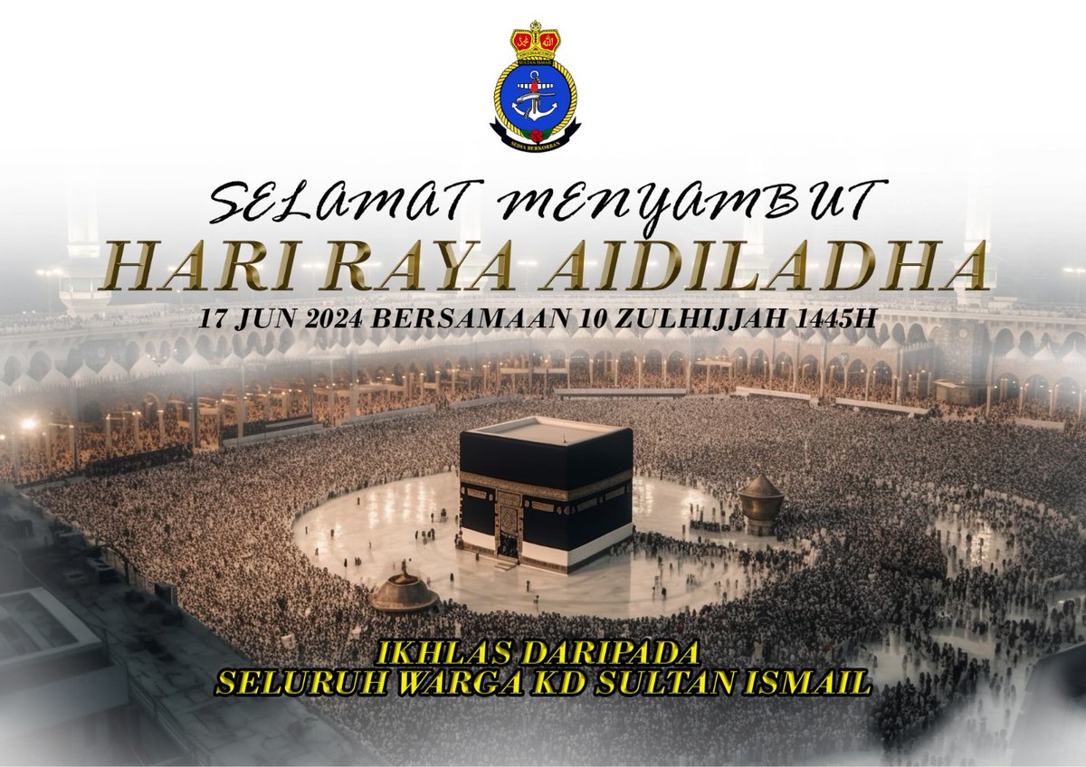 KD SULTAN ISMAIL (@kdsi_rasmi) on Twitter photo Pegawai Memerintah dan Seluruh Warga KD SULTAN ISMAIL mengucapkan Selamat Hari Raya Aidiladha. Pegawai Memerintah dan Seluruh Warga KD SULTAN ISMAIL mengucapkan Selamat Hari Raya Aidiladha.