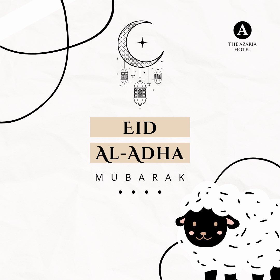 Eid Mubarak to all our clients celebrating.

May Allah accept all your good deeds and forgive your sins. Have a blessed Eid with your loved ones and cherish the beautiful moments together.

#Eidmubarak #theazaria #theazariahotel #steeze
