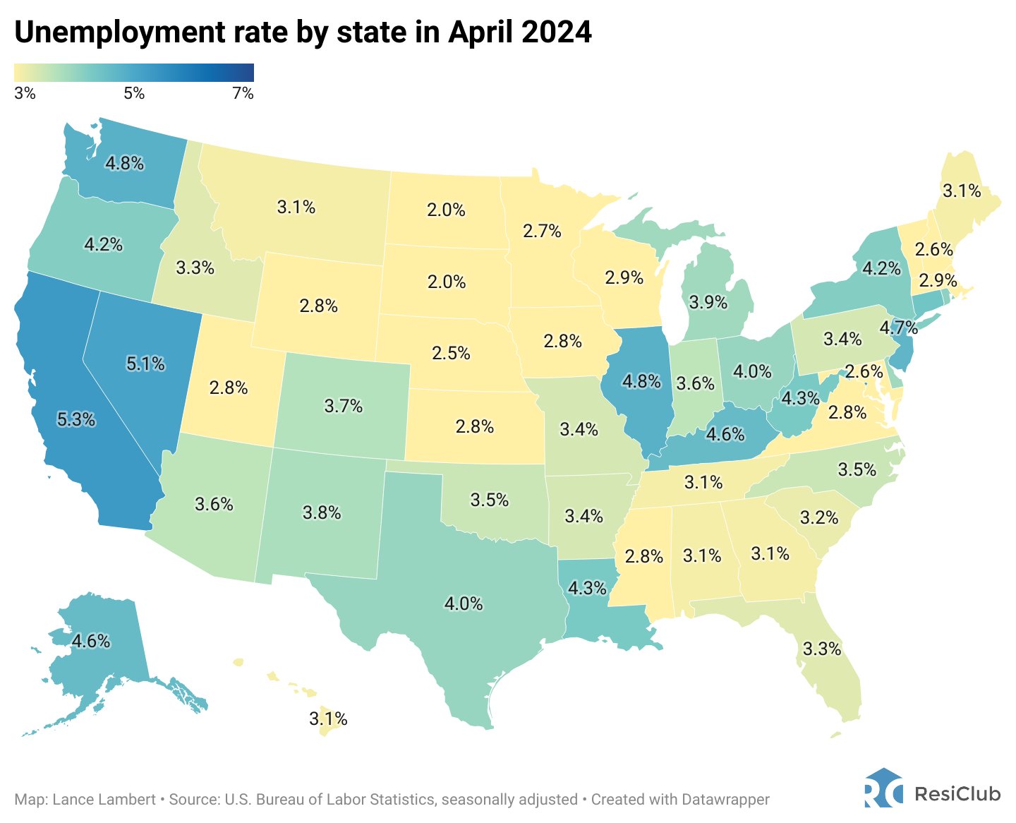 Unemployment By State 2024