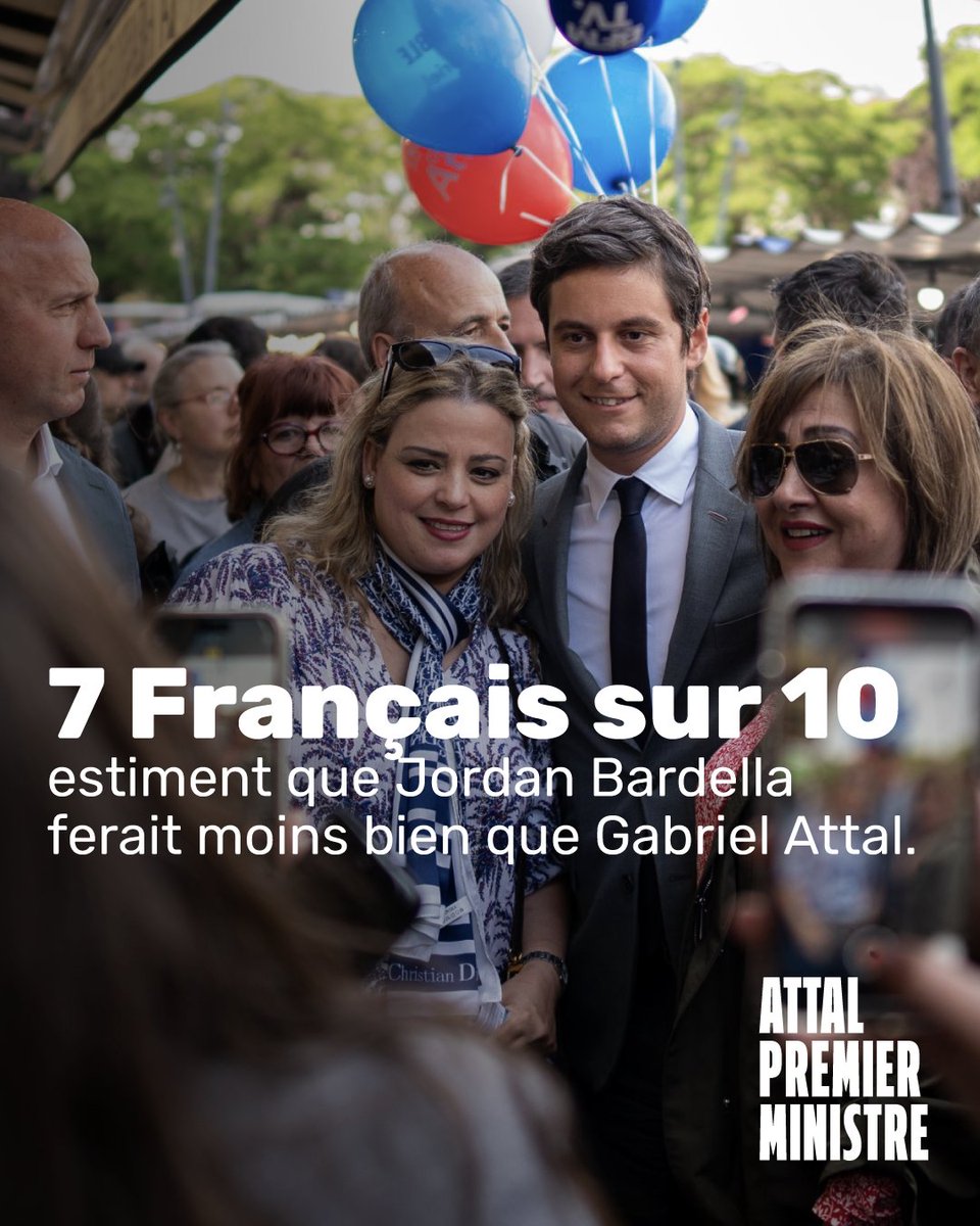 La France mérite mieux que Jean-Luc Mélenchon ou Jordan Bardella. Pour nous, c’est #AttalPremierMinistre