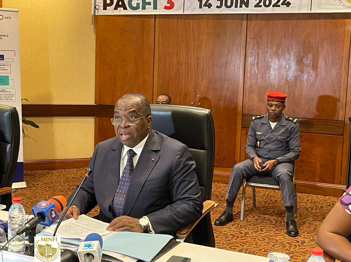 minfi_cameroun's tweet image. #PAGFI3 | Le Ministre des Finances, Louis Paul MOTAZE, Président du Comité de Pilotage de la Troisième phase du Programme d’Appui à la #Gouvernance #Financière (PAGFI 3) a présidé ce 14 juin 2024, à #Yaoundé, la première session dudit Comité.