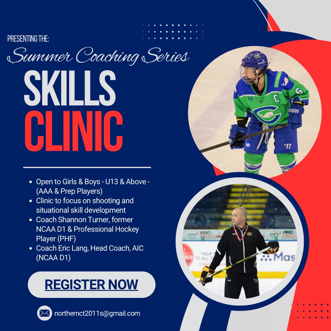 Join us for a skills clinic on 7/1 &amp; 7/3 at ISCC with our Coach <a href="/ericlang9/">Eric Lang</a> &amp; <a href="/SDoyle_6/">Shannon Turner (Doyle)</a>  for two great sessions of skill development.  Link to register: forms.gle/U2tPg7AhrBeiEW…