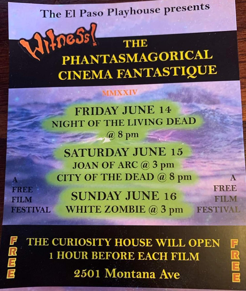 Join us today at 3pm for a free film showing 🧟‍♂️