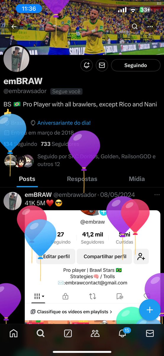 Subiu balão🥳