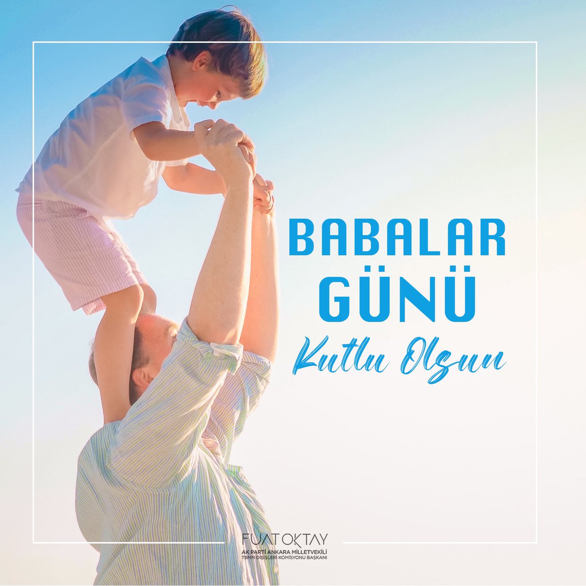 Evlatlarını yaşama hazırlayan, varlıklarıyla güç veren, ailesinin huzuru ve mutluluğu için çabalayan tüm babaların #BabalarGünü ‘nü tebrik ediyorum.

Başta şehitlerimiz olmak üzere, ahirete göç etmiş tüm babaları rahmetle anıyorum.