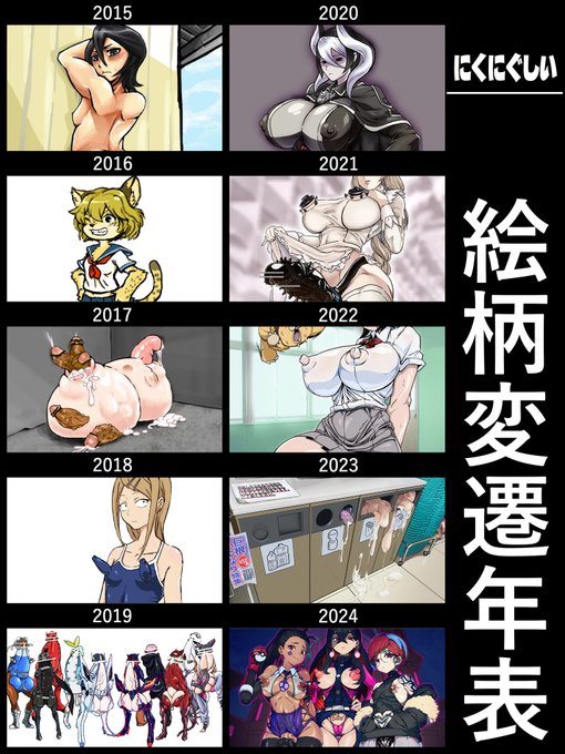 一部R-18Gあり
#絵柄変遷移年表 