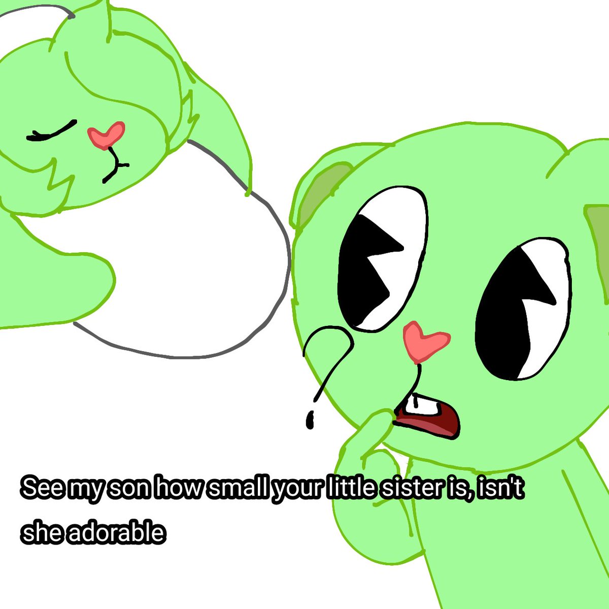 DonResponds2018's tweet photo. #happytreefriends #happytreefriendsart #happytreefriendsartFANART 

This is Flippy's little sister 

Her name is Flora

Flippy he is her older brother

I hope people see this and like it. https://t.co/5IXBAeiceH