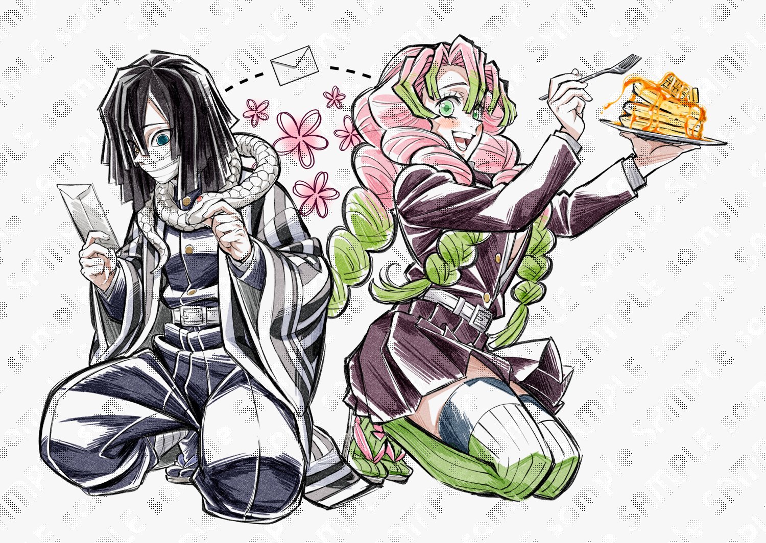 フレーム付き 鬼滅の刃 ビッグポスター 甘露寺蜜璃 伊黒小芭内 おばみつ 柱稽古 フレーム付き 鬼滅の刃 ビッグポスター 甘露寺蜜璃 伊黒小芭