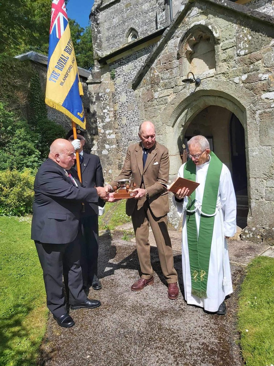 Today the Branch presented the poppy appeal trophy for the village that raised the most in the Blandford &amp;District area for the 2023/24 appeal well done the village of Tarrant Gunville