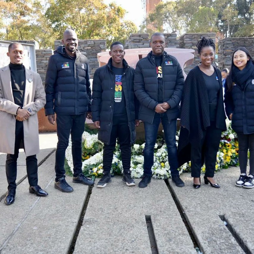 RiseMzansiYouth's tweet image. Today, Rise Mzansi National Leader Songezo Zibi and NLC members are in Soweto to honor the courageous youngsters who fought for the rights that many of us now enjoy. 

We also consider the reality that today's youth face another era of limited possibilities and options
#YouthDay