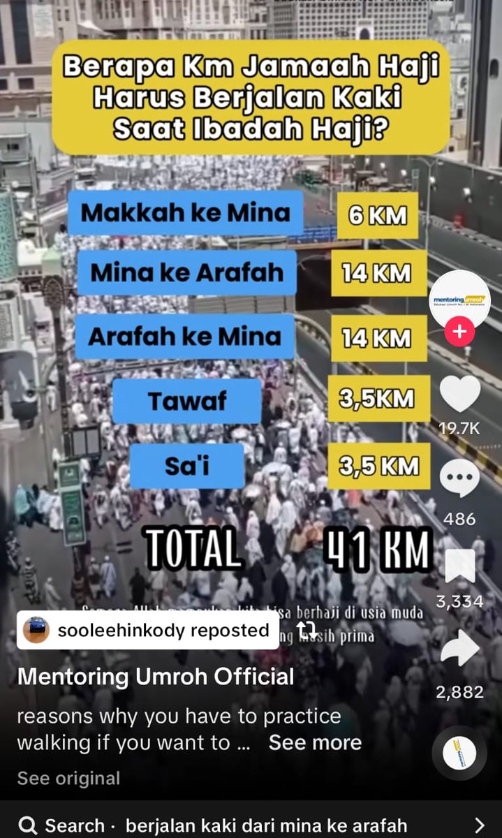 Ibadah haji perlu kekuatan fizikal, mental &amp; baik kesihatan. ✖️ lulus saringan kesihatan TH, ✖️ boleh pergi. 

Kita doakan supaya dapat menunaikan haji ketika muda &amp; sihat. 

Rezeki Allah tentukan.

Tahun lalu kawan saya pergi tanpa suami, sebab suami ✖️ lepas health check.