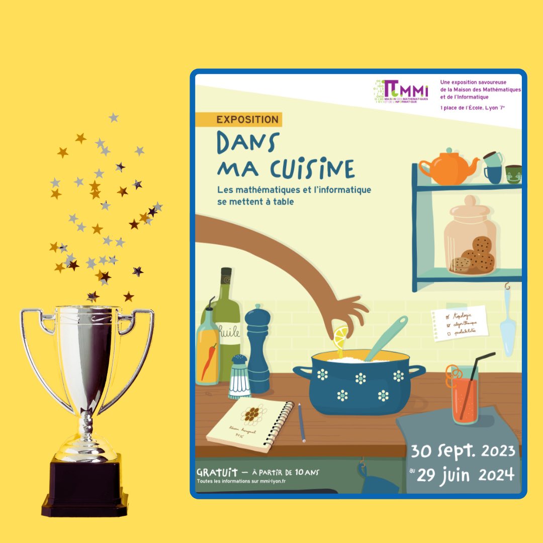Nina Gasking of Maison des Mathématiques et de l'Informatique in Lyon has won our Simon Norton Prize for mathematical outreach!

The exhibition, “Dans ma Cuisine” is all about the mathematics involved in food and cooking.
euromathsoc.org/committee-outr…