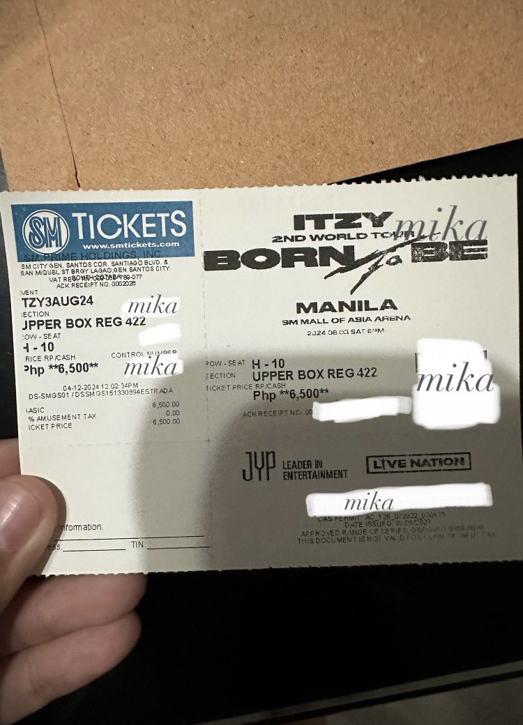 wintchaer's tweet photo. ITZY Born To Be Concert in Manila

UPPER BOX REGULAR 422
⁃bought for 6,500, selling for 6,000 
⁃SECTION: UB REGULAR 422
⁃ROW: H-10
RFS: schedule conflict; college duties 🥲

DM if interested or for more queries :)

tags: itzy midzy manila born to be concert mnl btb https://t.co/wW5x6aZgZ5