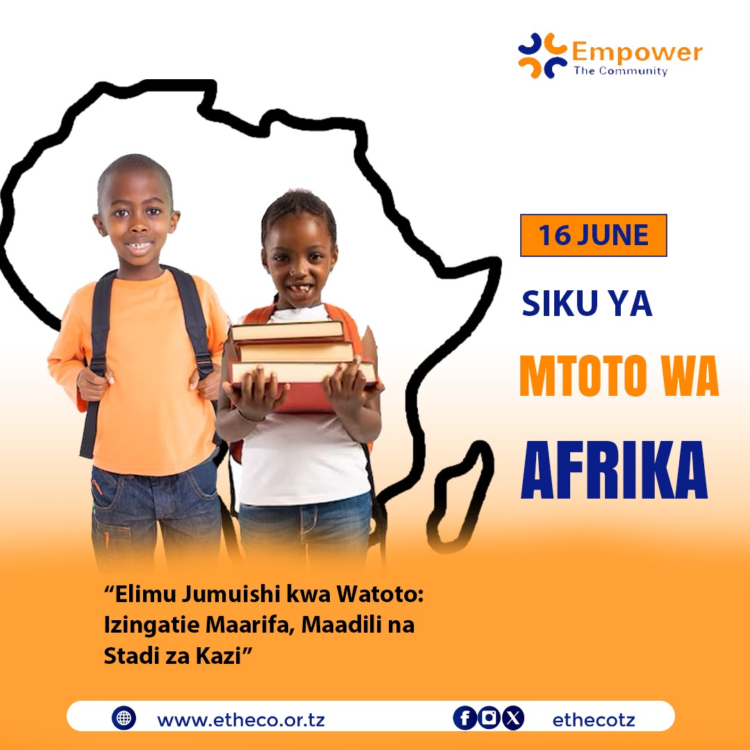 ethecotz's tweet photo. Siku Ya Mtoto Wa Africa 🌍. Ni wajibu wetu kuwalinda watoto na kuwapa malezi bora.
#KeshoBora https://t.co/wX0uAdaaR7