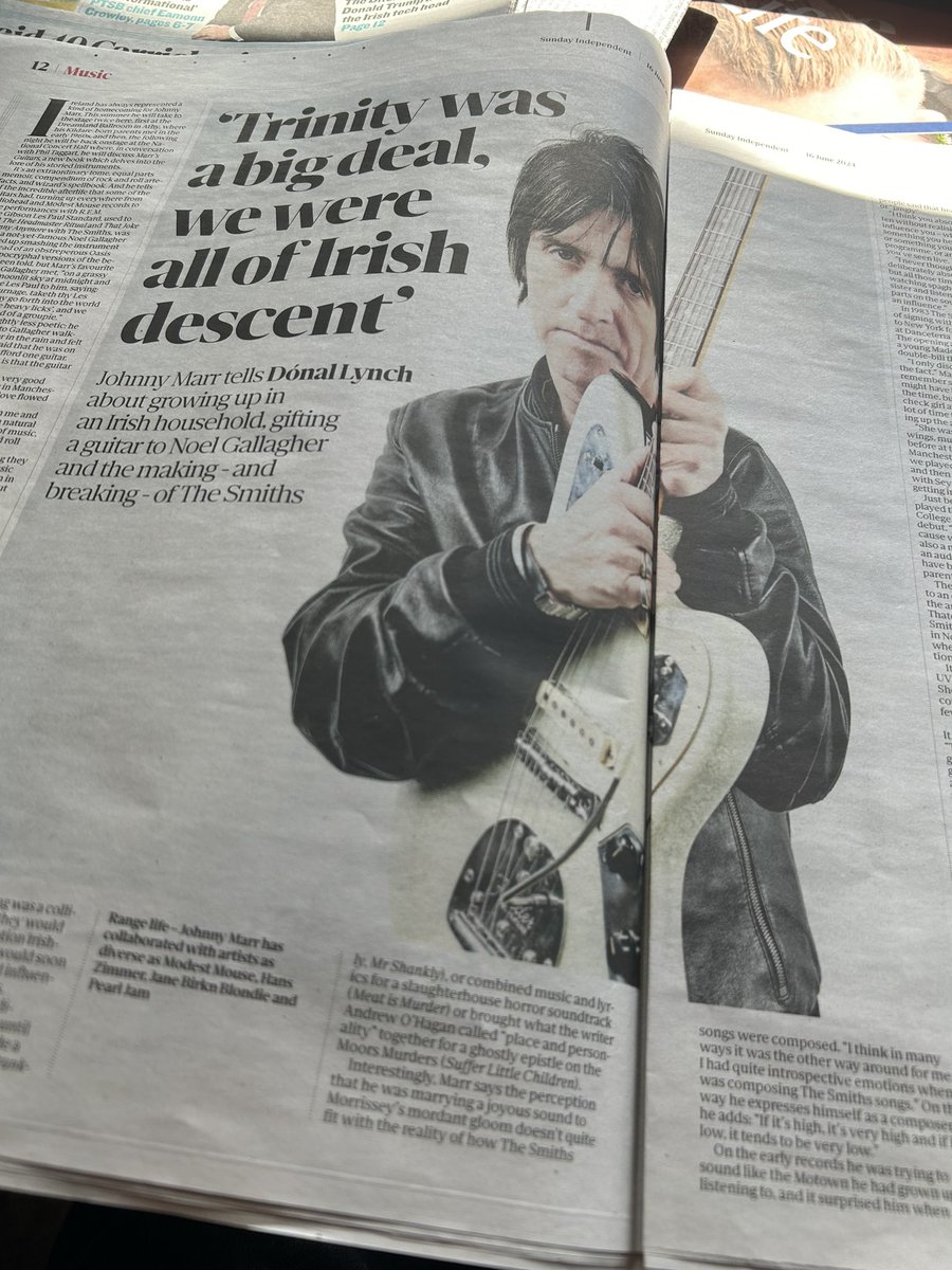 Dave O'Grady (@davegildedalm) on Twitter photo Mr. <a href="/Johnny_Marr/">Johnny Marr</a> interviewed by <a href="/DonalTLynch/">Donal Lynch</a> in <a href="/TheSundayIndo/">Sunday Independent</a> on the subject of guitars before his <a href="/NCH_Music/">National Concert Hall</a> talk on…guitars…
Subscribers only online
independent.ie/entertainment/… Mr. <a href="/Johnny_Marr/">Johnny Marr</a> interviewed by <a href="/DonalTLynch/">Donal Lynch</a> in <a href="/TheSundayIndo/">Sunday Independent</a> on the subject of guitars before his <a href="/NCH_Music/">National Concert Hall</a> talk on…guitars…
Subscribers only online
independent.ie/entertainment/…