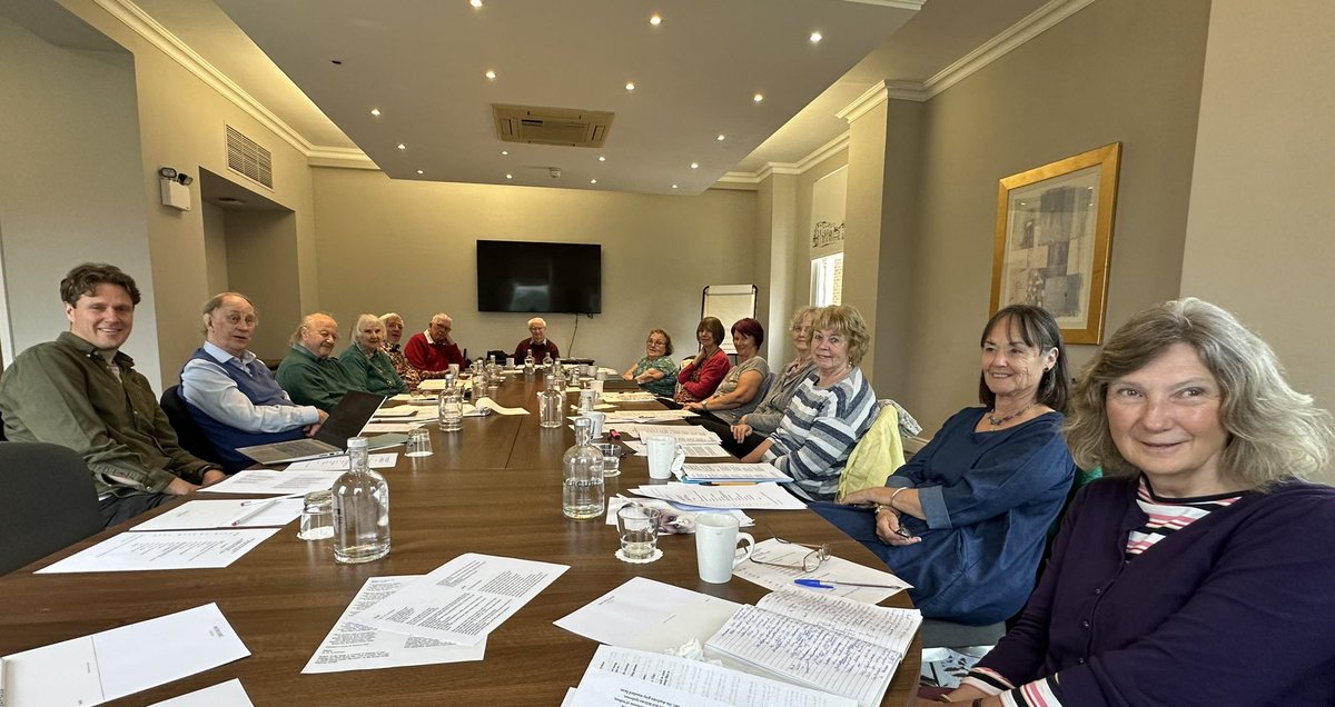 Cheltenham Poetry Society’s Annual Awayday Writing Retreat at Bowden Hall, Upton St Leonards, May 2024. An enjoyable, productive day of thinking about – and writing – poetry. We wrote on themes of work and play, ‘down to earth’ and ‘out of this world’.