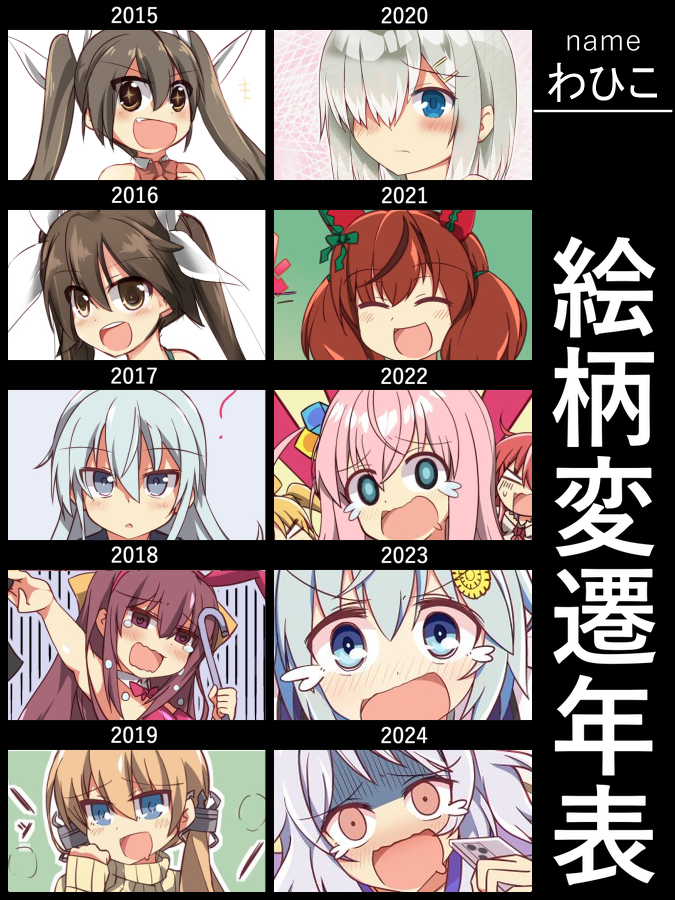 絵柄変遷年表、あまり変わってなかったよ・・・ 