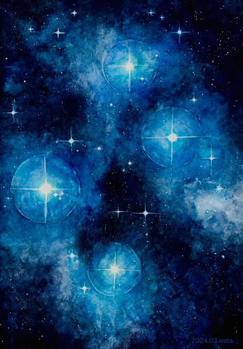 わたしは彩りと煌めきの魔術師透明水彩画と色鉛筆画を描いています。空、鉱石、硝子、お花を主に。素敵なタグをありがとうございます! #水彩の魔術師の集い 