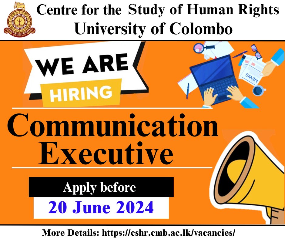 CSHRUOC's tweet photo. We are looking for a Communications Officer who is passionate about access to justice for marginalized persons, both at national level and grassroot level.
More details: https://t.co/ogZiFn5Y2c
Apply before 20 June 2024 https://t.co/zFawYNalqH