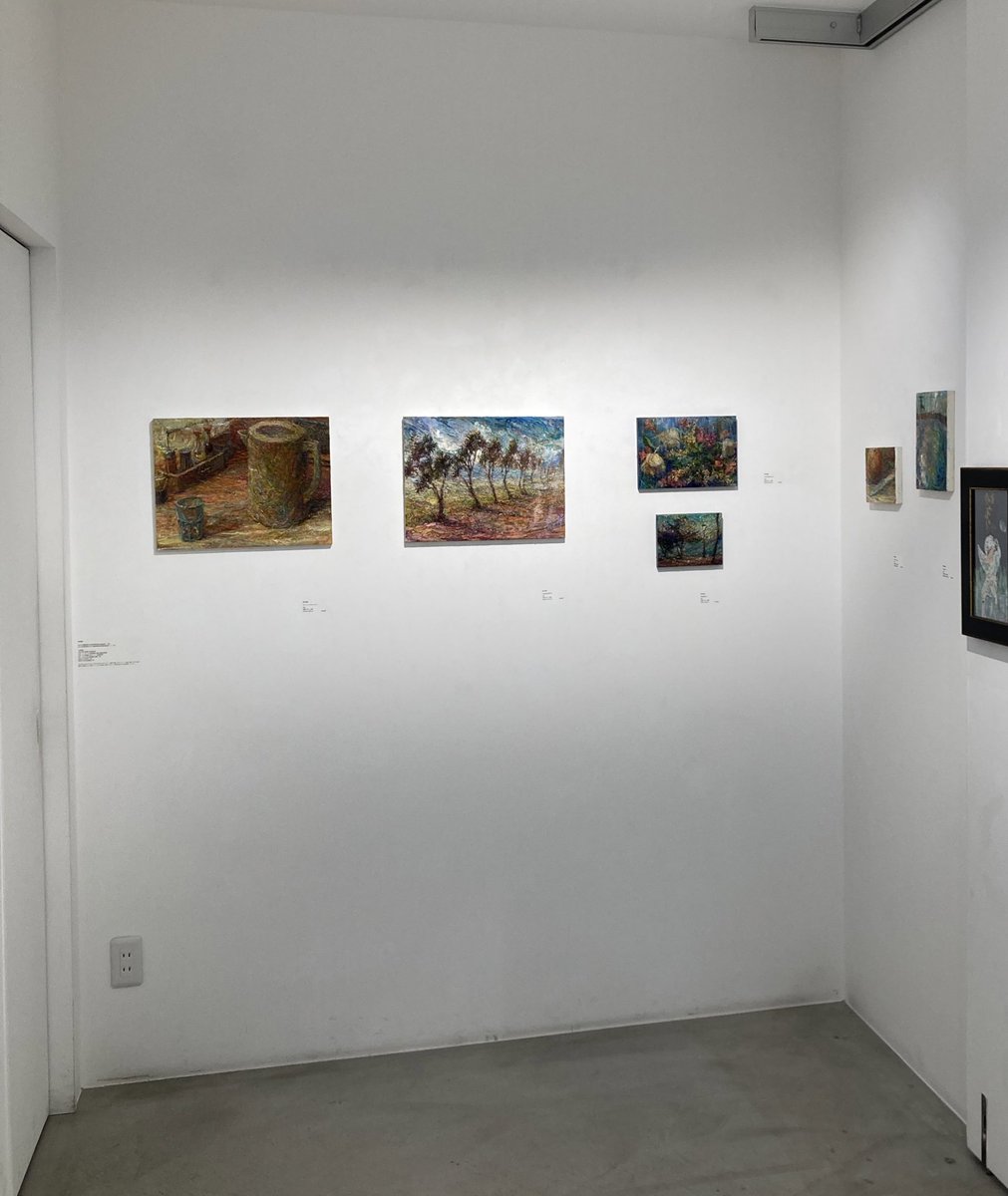 aokiiii03's tweet photo. 美の舎様でのグループ展-こころのけしき-無事に会期が終了し、搬出いたしました！ご高覧くださった皆様、お気に掛けてくださった皆様ありがとうございました！ https://t.co/b9B0pk66Lu