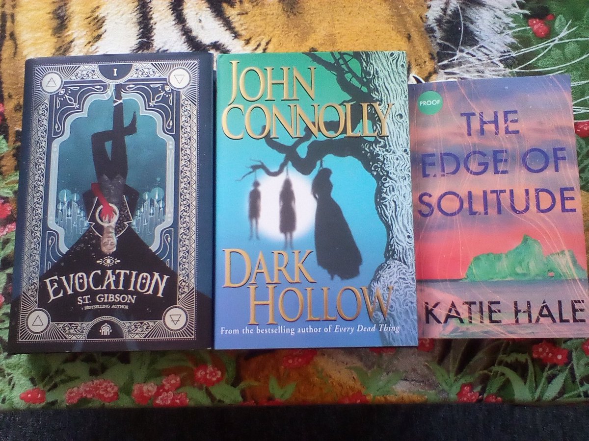 ravencrime's tweet image. Three very different ones on the go this weekend! 
@jconnollybooks #DarkHollow #ConnollyReadathon 
@s_t_gibson #Evocation 
@halekatie #TheEdgeOfSolitude 
#BookTwitter 📚❤
