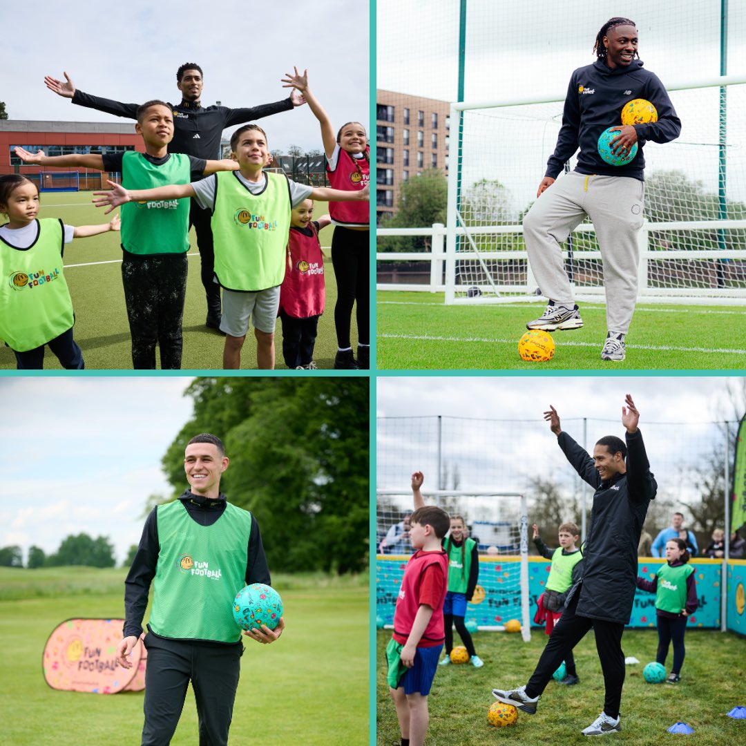 McDonald’s Fun Football (@funfootballuk) on Twitter photo #FunFootball family representing on the biggest stage 🙌
Good luck <a href="/BellinghamJude/">Jude Bellingham</a>, <a href="/PhilFoden/">Phil Foden</a>, <a href="/VirgilvDijk/">Virgil van Dijk</a>, <a href="/EbereEze10/">Ebere</a>! #FunFootball family representing on the biggest stage 🙌
Good luck <a href="/BellinghamJude/">Jude Bellingham</a>, <a href="/PhilFoden/">Phil Foden</a>, <a href="/VirgilvDijk/">Virgil van Dijk</a>, <a href="/EbereEze10/">Ebere</a>!