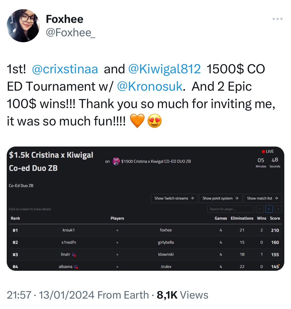 Wellp.. Almost half a year ago and the “prize” is still… somewhere💀💀  lol