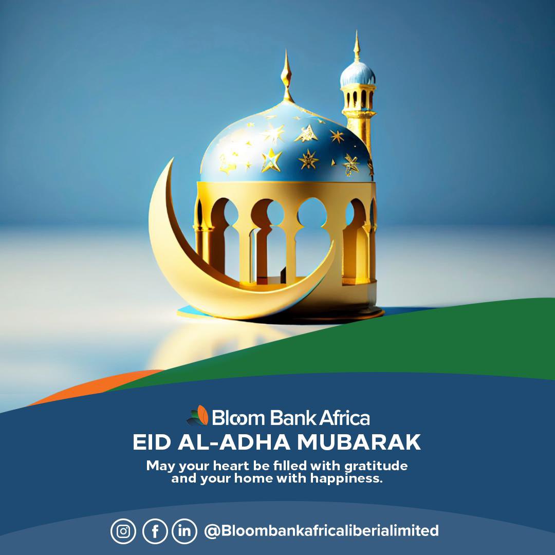 BloomLiberia's tweet photo. May your Eid be filled with happiness, peace, and prosperity. Eid al-Adha Mubarak!
#Eid #bloombanklib #bloomwithus #letsbloomtogether https://t.co/do7cP7HhPE