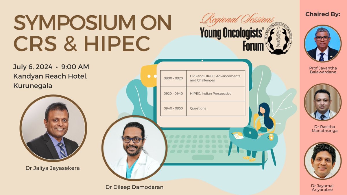 slconcology's tweet photo. We're excited to invite you to the Regional Sessions organized by the Young Oncologist's Forum of the Sri Lanka College of Oncologists, taking place in Kurunegala from July 5th to 6th 2024.
See the flyers below for more details about our symposiums. https://t.co/lojoSsvqBe